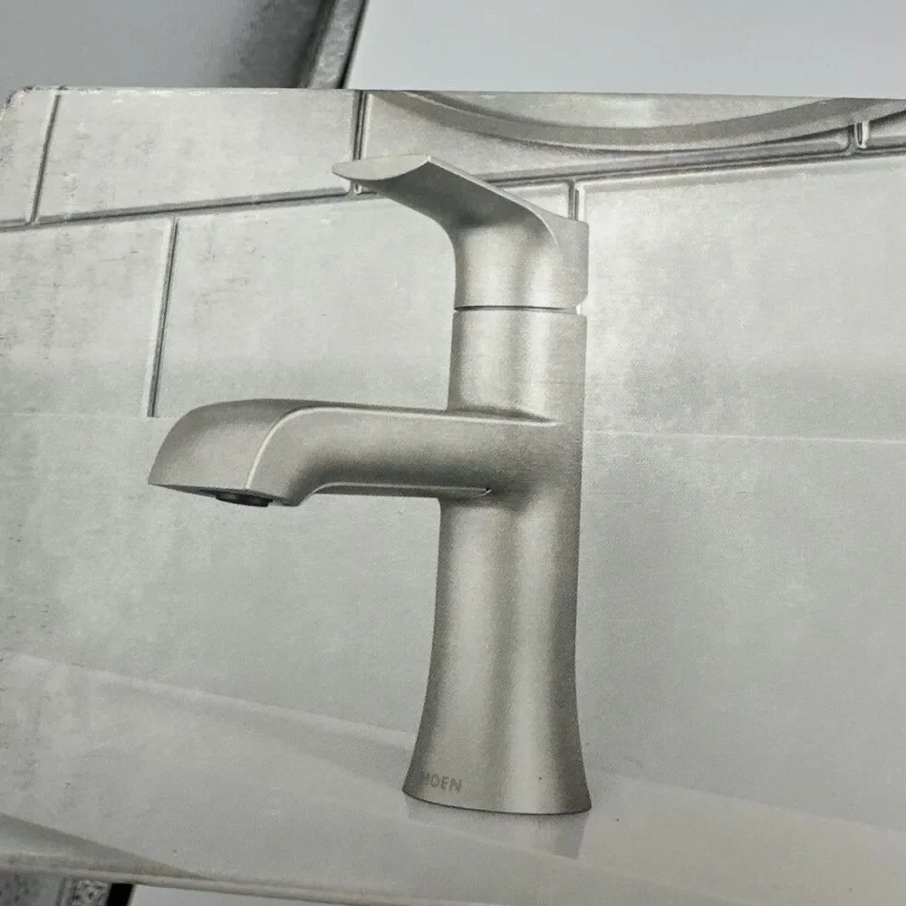 Moen Liso 84540SRN Brushed Nickel Finish Single Handle Bathroom Faucet